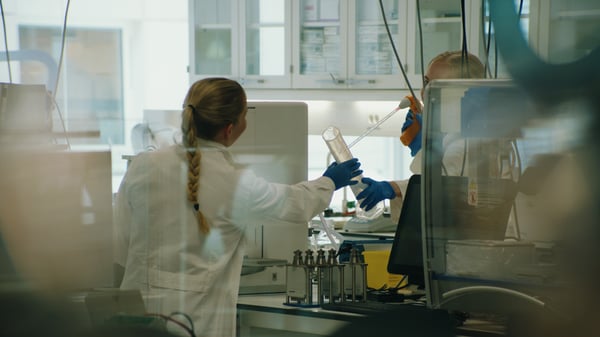 Scientists in a lab at Oslo Science Park