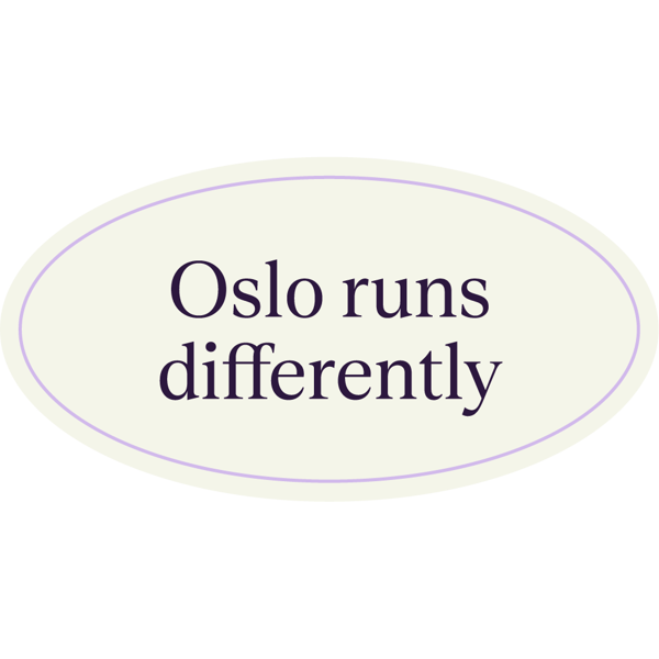 #OsloRunsDifferently Oval Sticker